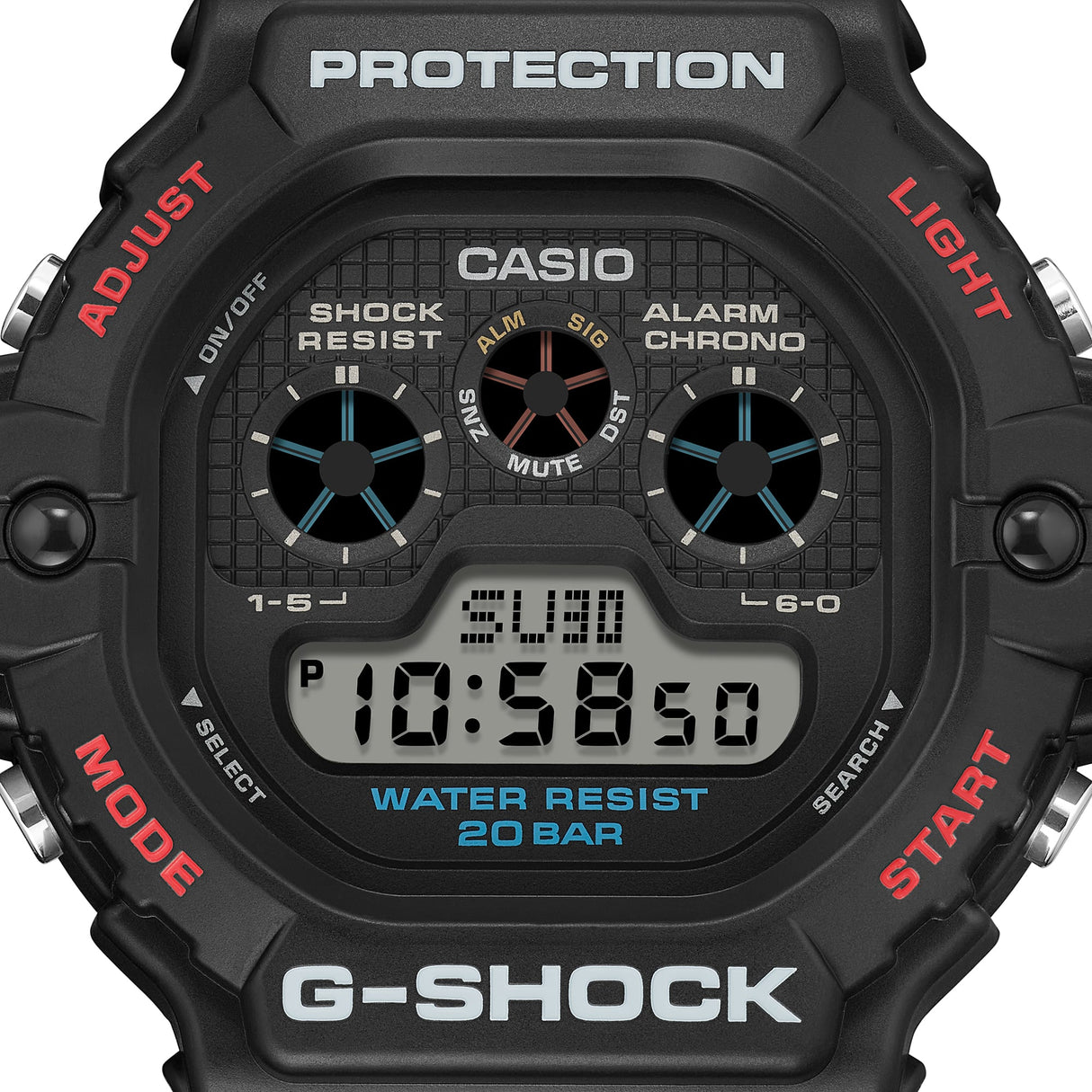 DW-5900 G-Shock Reloj para Hombre Digital Pulsera de Caucho