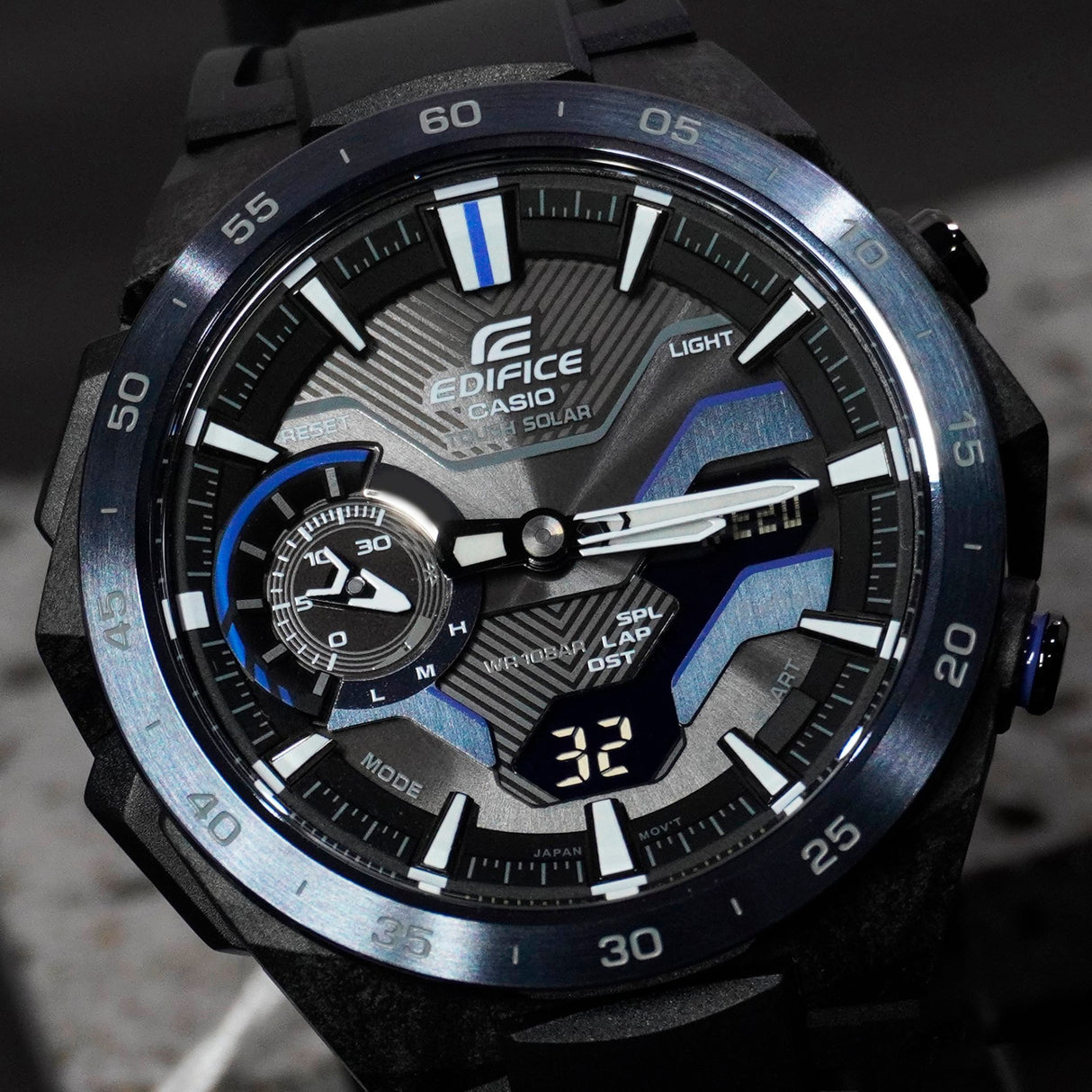 ECB-2200 Reloj Edifice Windflow de hombre banda de silicona