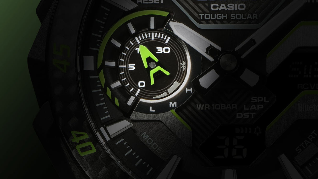 ECB-2200 Edifice Windflow Tough Solar Reloj para Hombre Pulsera de Metal Doble hora Bluetooth