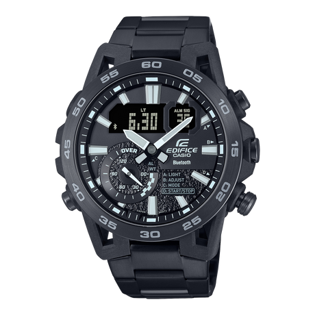 ECB-40 Edifice Reloj Doble Hora de Acero Inoxidable para Hombre con Bluetooth