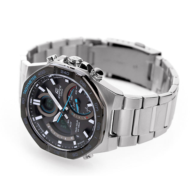 ECB-950 Edifice Reloj Doble hora Pulsera de Metal para Hombre
