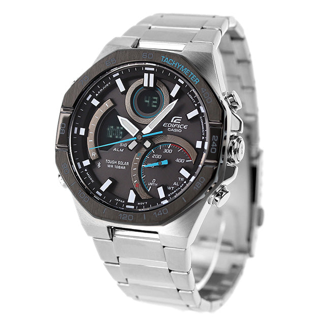 ECB-950 Edifice Reloj Doble hora Pulsera de Metal para Hombre