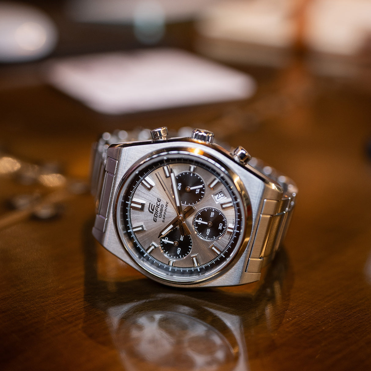 EFB-730 Reloj Edifice Sapphire de hombre correa de metal 47 mm