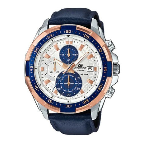 EFR-539 Reloj Edifice Análogo para Hombre Pulsera de Cuero