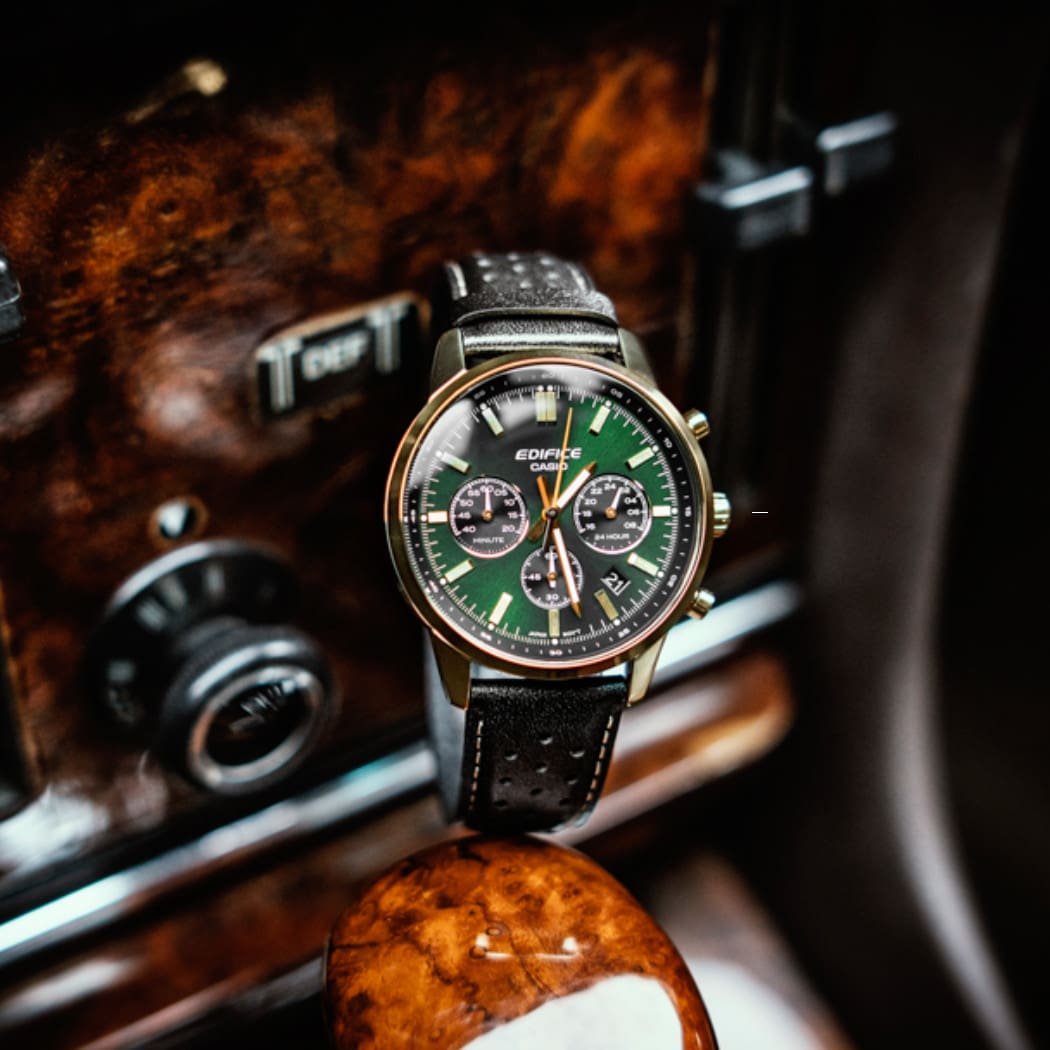 EFR-575 Reloj Edifice de caballero banda de piel