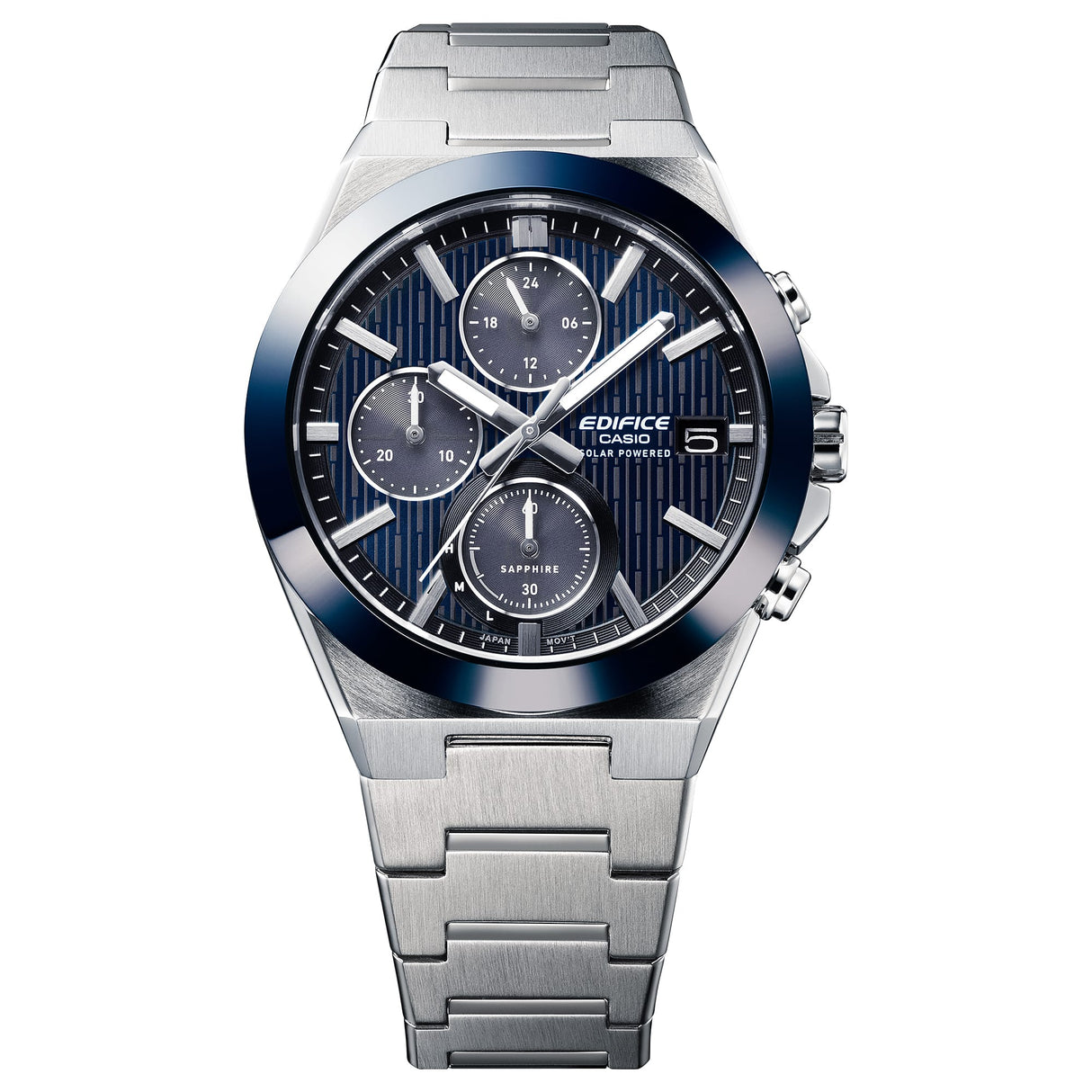 EFS-S650D Reloj Edifice de caballero banda de metal energía solar