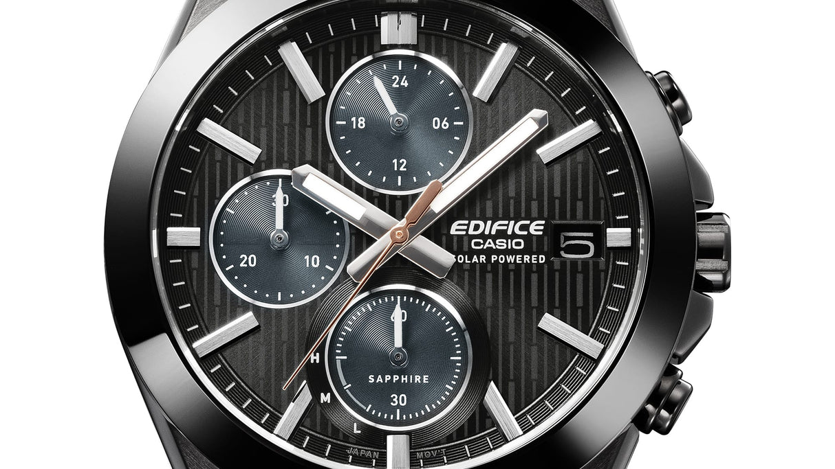 EFS-S650D Reloj Edifice de caballero banda de metal energía solar