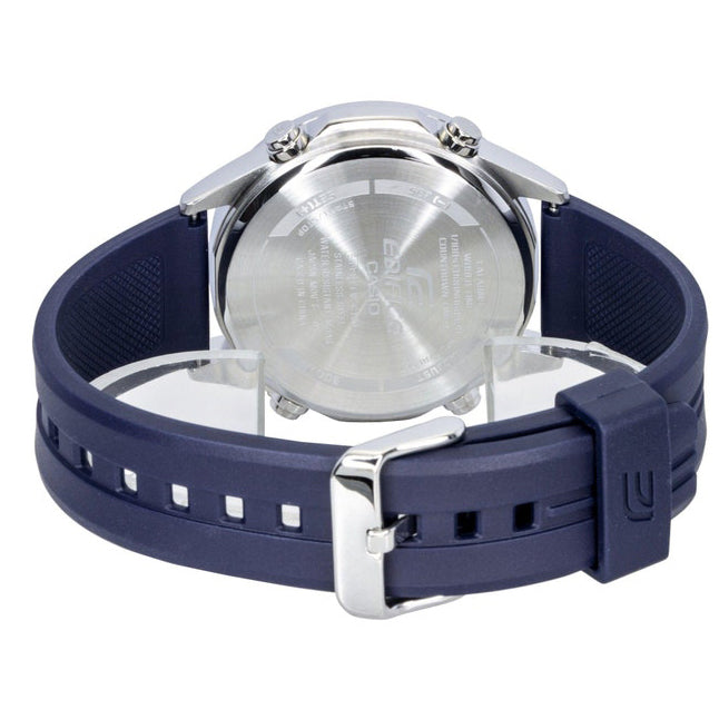 EFV-C120 Reloj Edifice Para Caballero Doble hora 10 años de batería pulsera de caucho