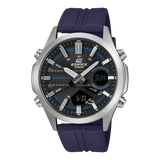 EFV-C120 Reloj Edifice Para Caballero Doble hora 10 años de batería pulsera de caucho