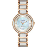 EM0483-89D Reloj Citizen Cristal de dama pulsera de metal