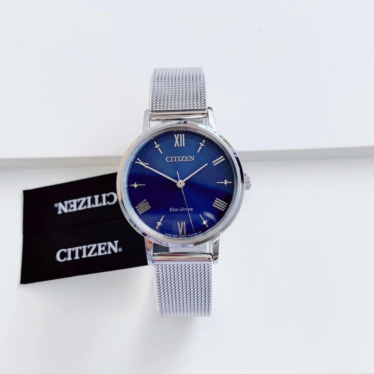EM0571-59L Reloj Citizen Eco-Drive de mujer pulsera mesh
