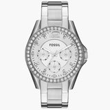 Reloj Fossil Riley de dama correa de acero inoxidable 38 mm