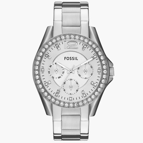 Reloj Fossil Riley de dama correa de acero inoxidable 38 mm