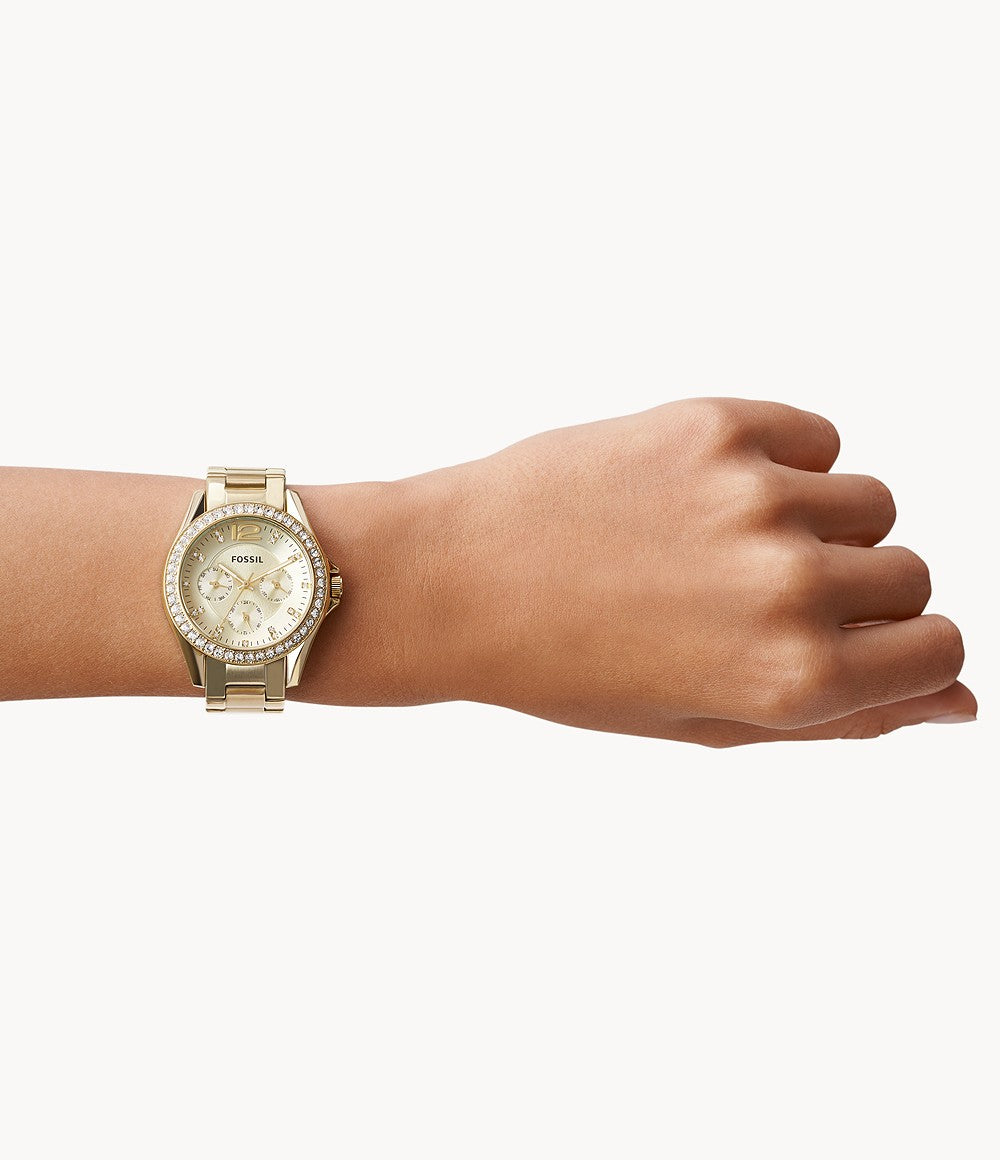 Reloj Fossil Riley de dama correa de acero inoxidable 38 mm