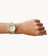 Reloj Fossil Riley de dama correa de acero inoxidable 38 mm