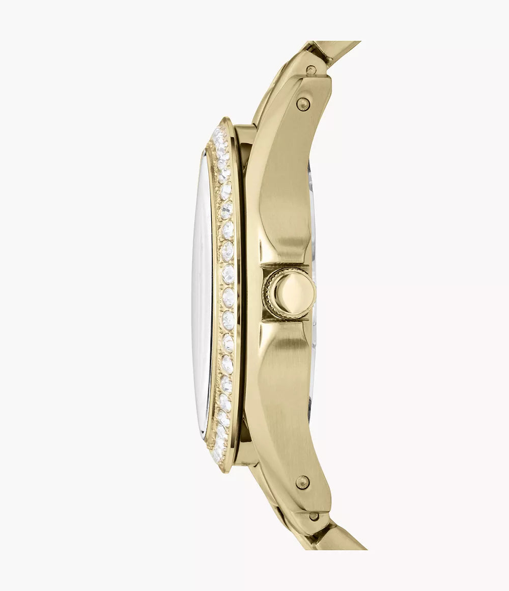 Reloj Fossil Riley de dama correa de acero inoxidable 38 mm