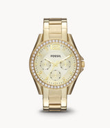 Reloj Fossil Riley de dama correa de acero inoxidable 38 mm