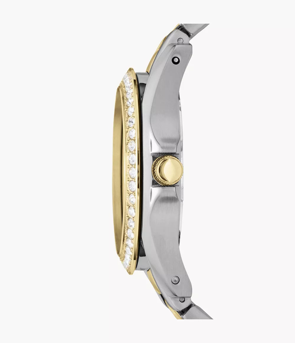 Reloj Fossil Riley de dama correa de acero inoxidable 38 mm