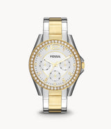 Reloj Fossil Riley de dama correa de acero inoxidable 38 mm