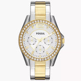 Reloj Fossil Riley de dama correa de acero inoxidable 38 mm