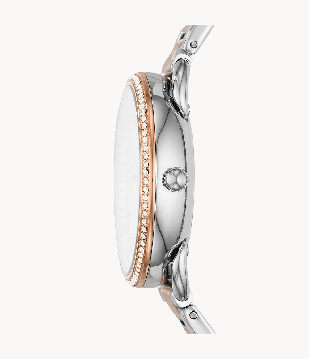 Reloj Fossil Tailor de dama correa de acero inoxidable