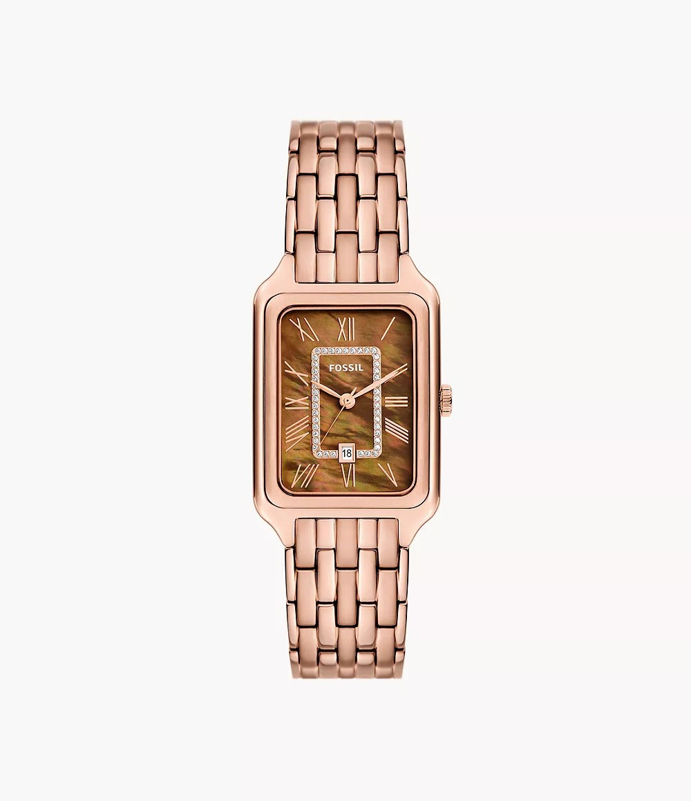 Reloj Fossil  para mujer pulsera de metal cuadrado