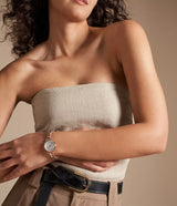 Reloj Fossil Carlie de dama correa de metal