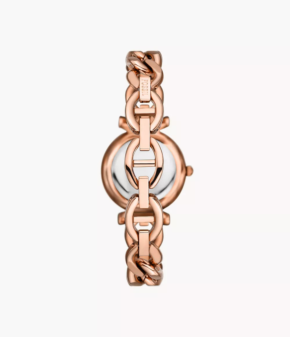 Reloj Fossil Carlie de dama correa de metal