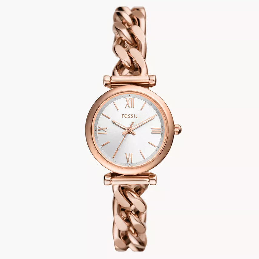 Reloj Fossil Carlie de dama correa de metal