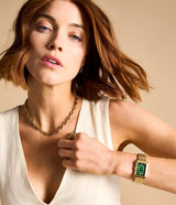 Reloj Fossil  para mujer pulsera de metal cuadrado