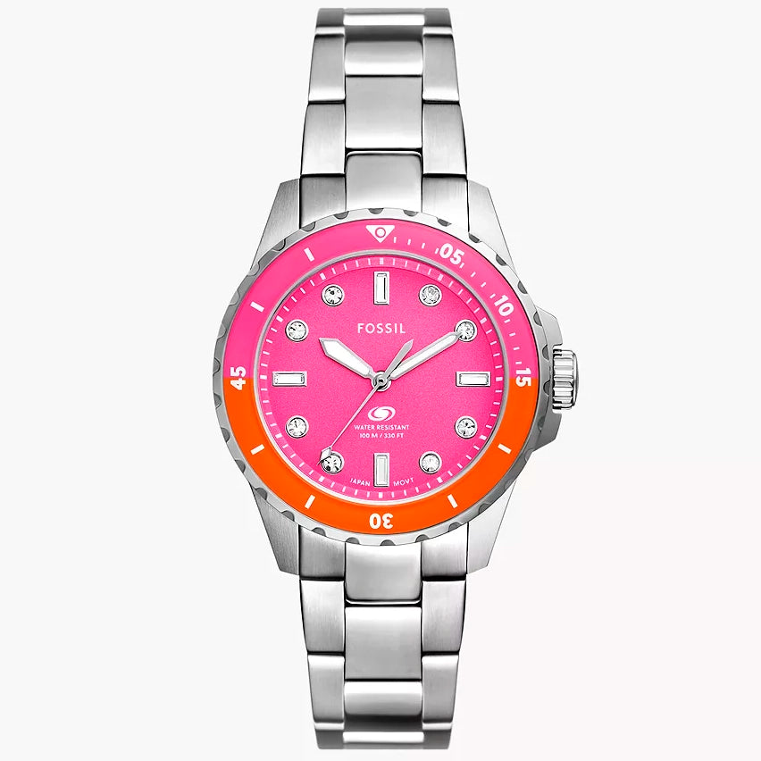 Reloj Fossil Blue Dive para mujer pulsera de metal