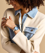 Reloj Fossil Blue Dive para mujer pulsera de metal