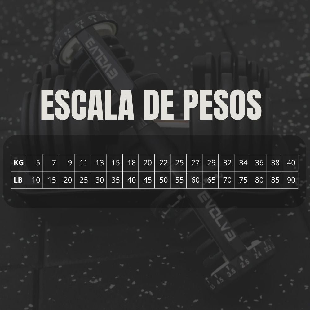 Mancuerna ajustable desde 10 hasta 90 libras XZ-N001-40