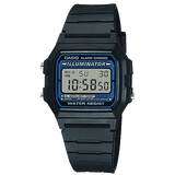 F-105W-1A Reloj Casio para Hombre, Mujer Pulsera de Goma Digital Vintage Clásico Illuminator