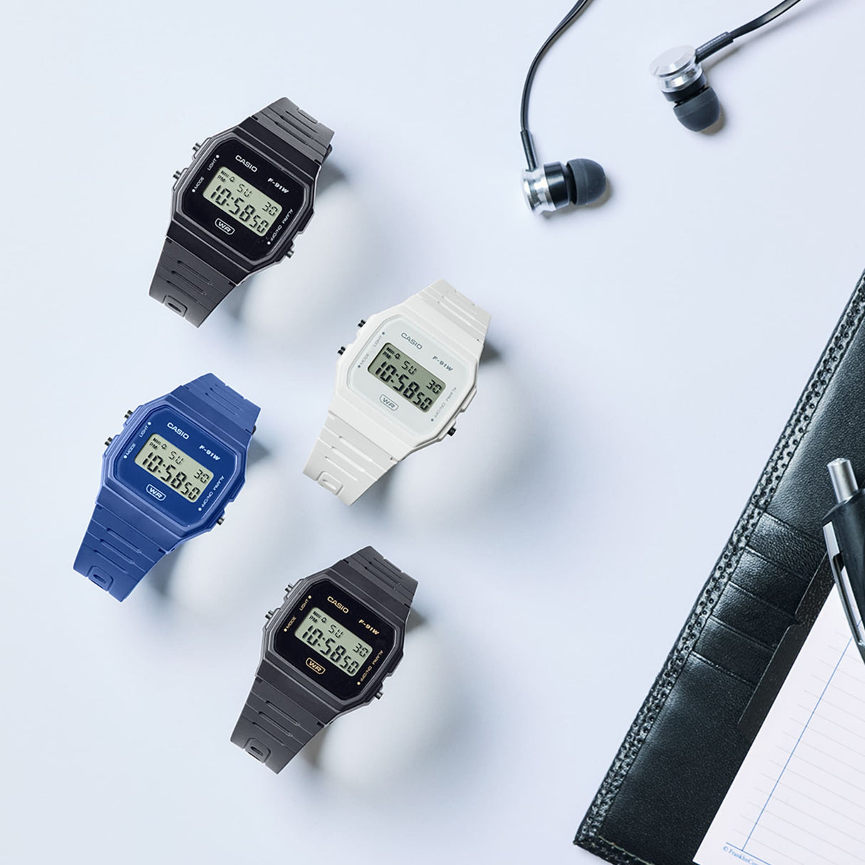 F-91WB Reloj Casio unisex pulsera de caucho