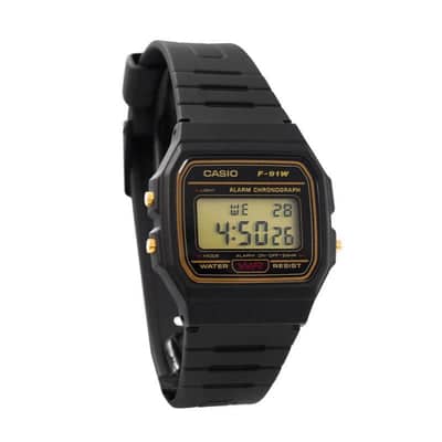 F-91 Reloj Casio Unisex Pulsera de Caucho Digital Vintage Clásico