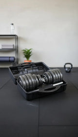 Set de Barras y Discos de Hierro Gris 30kg
