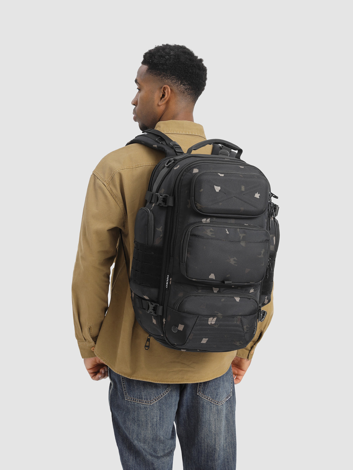 OZUKO 9842S Mochila de Viaje para Laptop – Puerto USB, Resistente al Agua