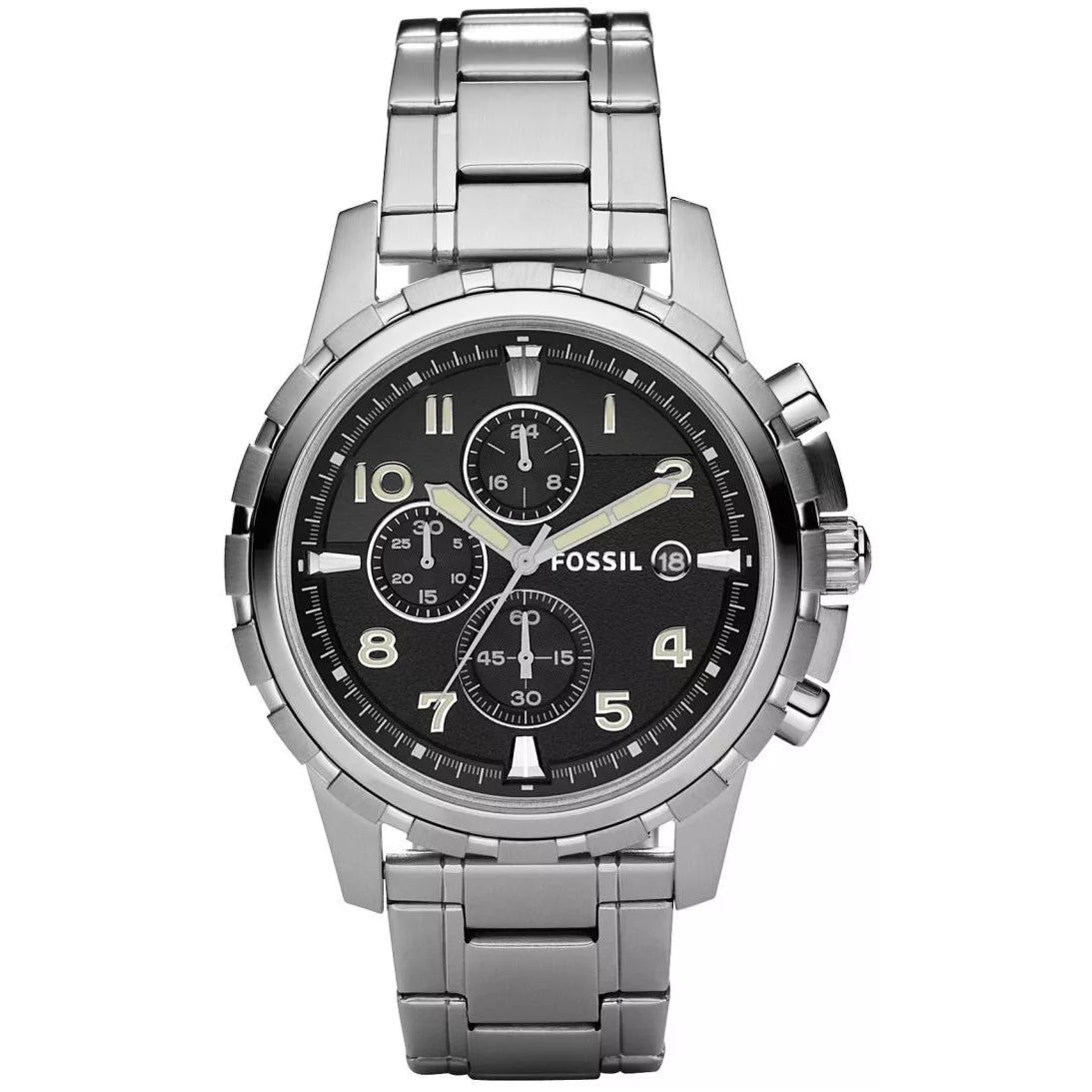 Reloj Fossil Dean de caballero correa de metal 45 mm