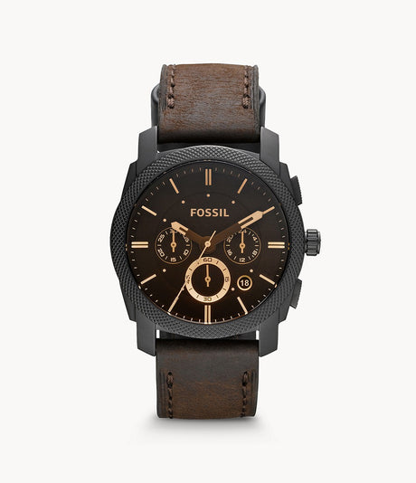Reloj Fossil Machine de hombre pulsera de cuero 42 mm