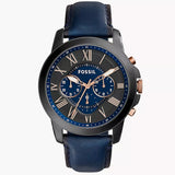 Reloj Fossil Grant de hombre banda de piel 44 mm