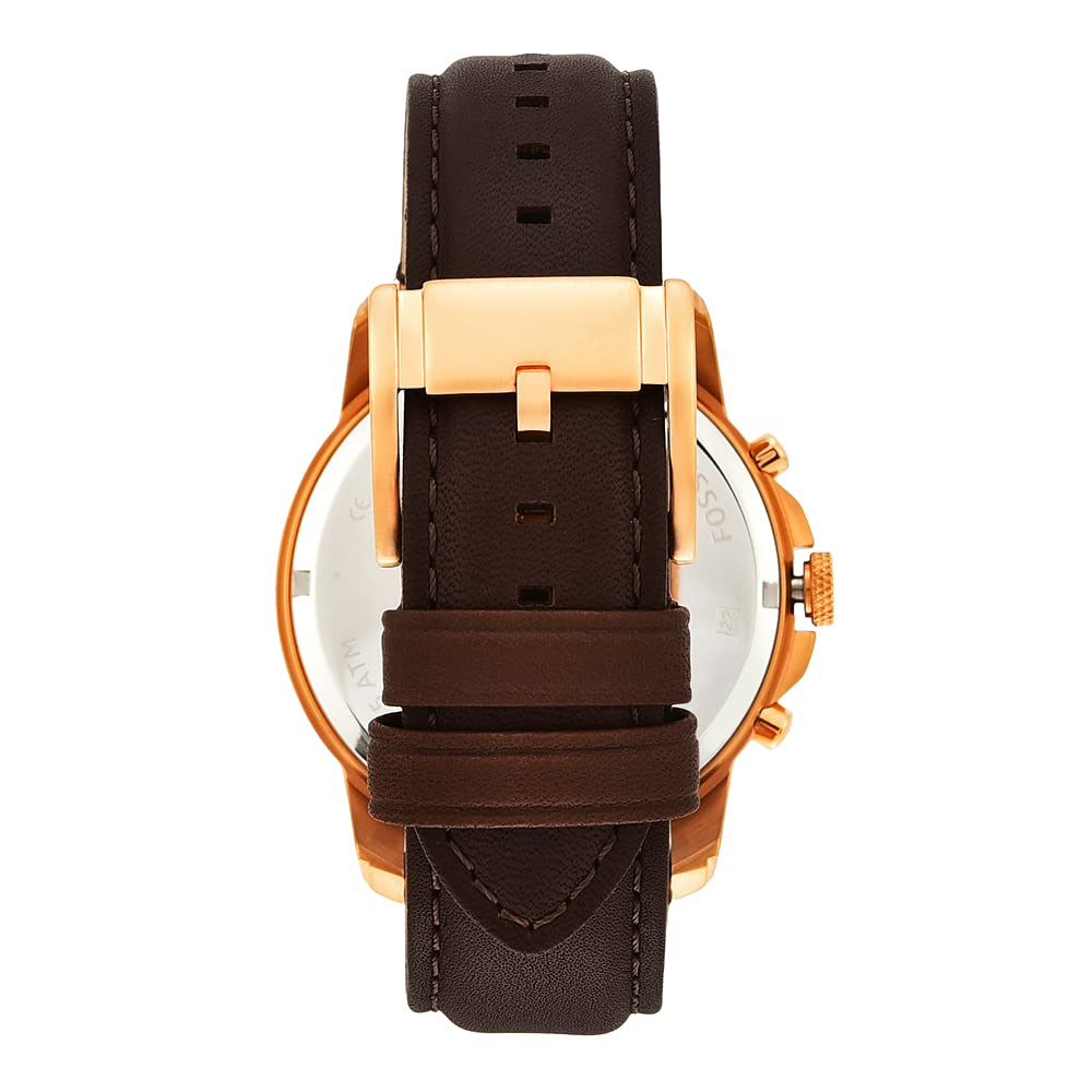 Reloj Fossil Grant de hombre banda de piel 44 mm