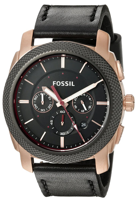Reloj Fossil Machine de hombre pulsera de piel 46 mm
