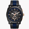 Reloj Fossil Machine de caballero correa de acero inoxidable 45 mm