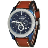 Reloj Fossil Machine de hombre pulsera de piel 46 mm