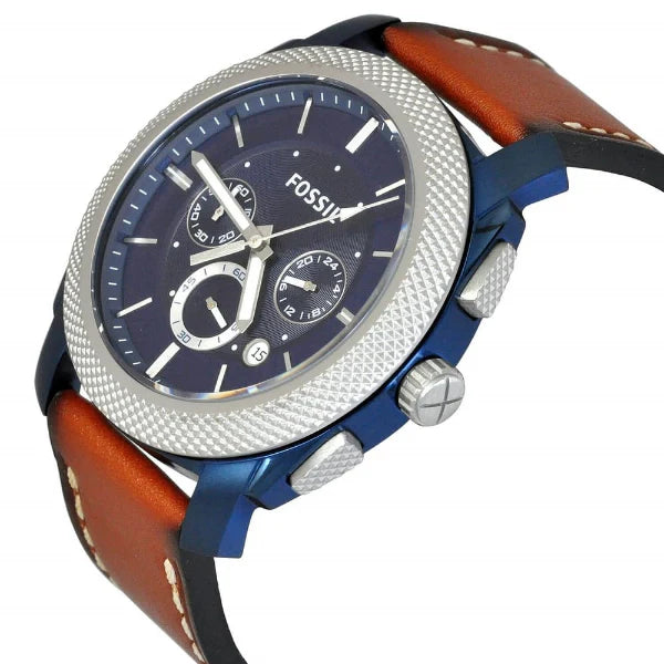 Reloj Fossil Machine de hombre pulsera de piel 46 mm