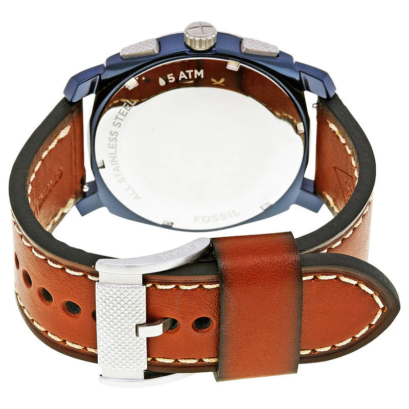 Reloj Fossil Machine de hombre pulsera de piel 46 mm