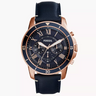 Reloj Fossil Grant de hombre banda de piel 44 mm