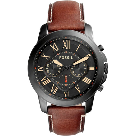 Reloj Fossil Grant de hombre banda de piel 44 mm