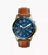 Reloj Fossil Grant de hombre banda de piel 44 mm